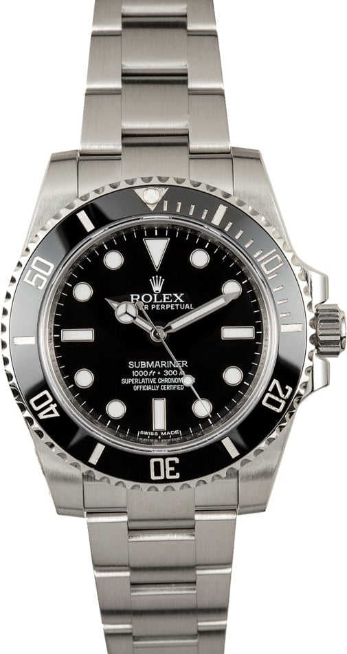 Rolex Submariner 114060 Ceramic Bezel 100% Authentic