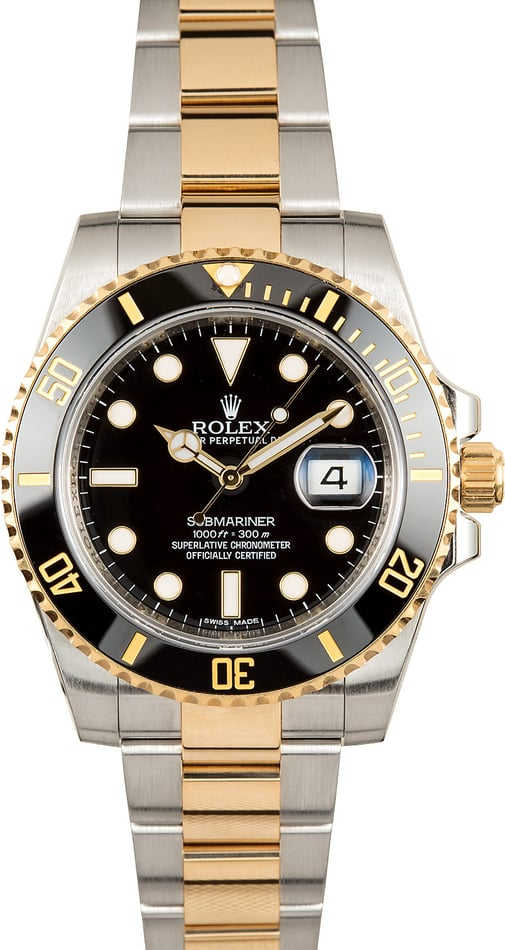 Rolex Black Submariner 116613 Two-Tone