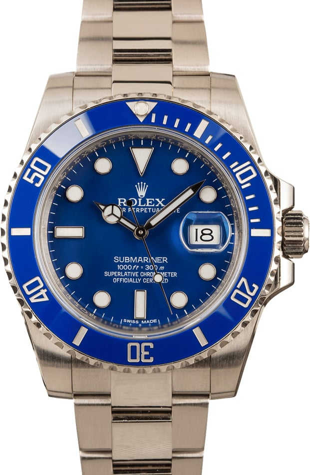 Pre-Owned Rolex Submariner 116619 Blue Dial & Bezel