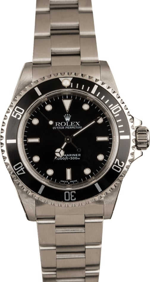 Used Rolex Steel Submariner 14060 Black Luminous Dial