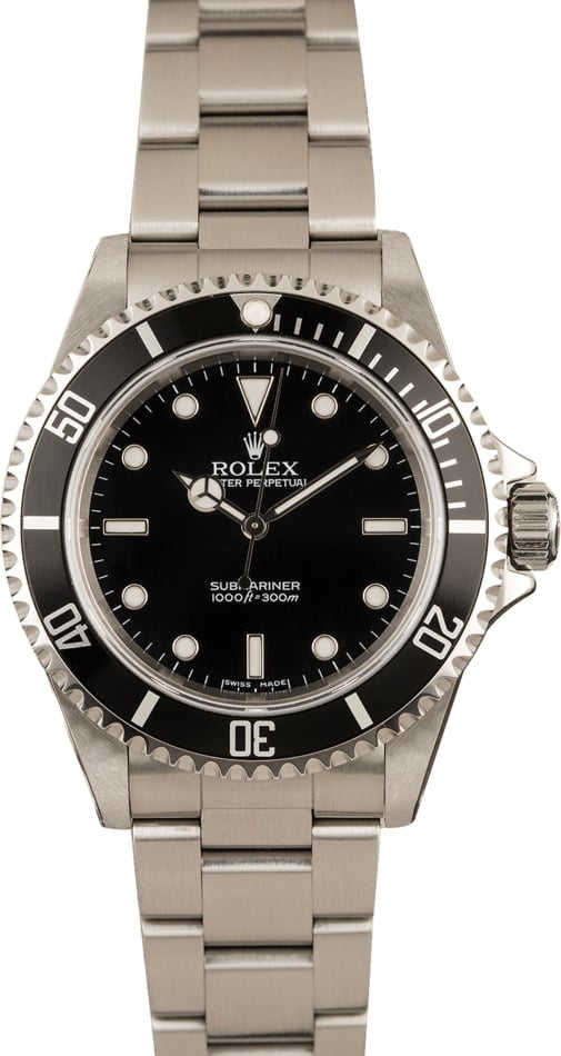Pre-Owned 40MM Rolex Submariner 14060M Timing Bezel