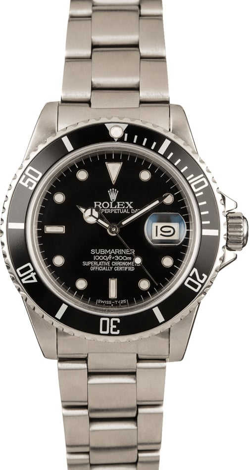 Pre-Owned Rolex Submariner 16800 Luminous Dial