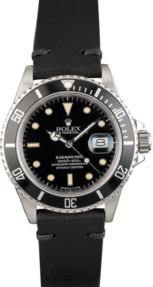 Genuine Rolex Submariner 16610 16800 168000 Glossy Black