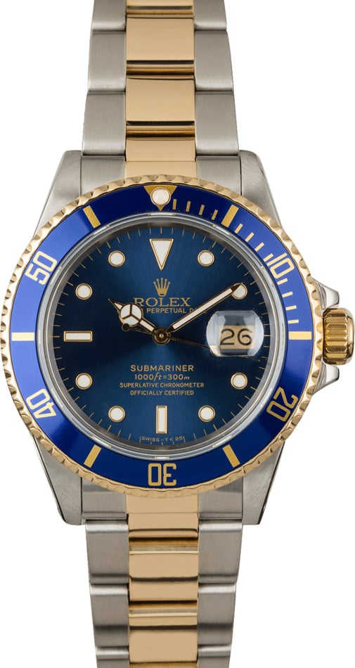 Rolex Submariner 16803 Diver's Watch Blue Dial