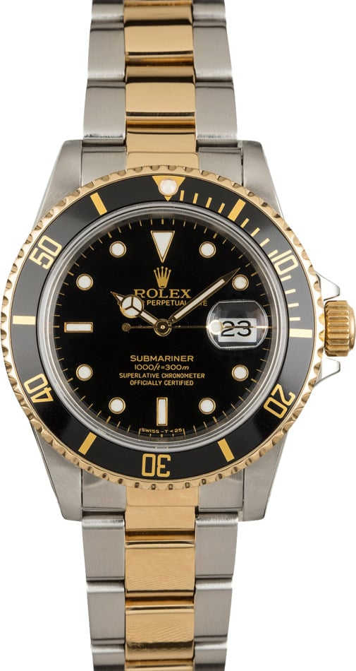 Used Rolex Submariner 16803 Black Luminous Dial