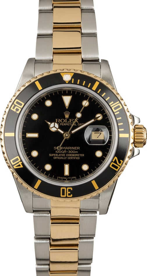 Pre Owned Rolex Submariner 16803 Two Tone