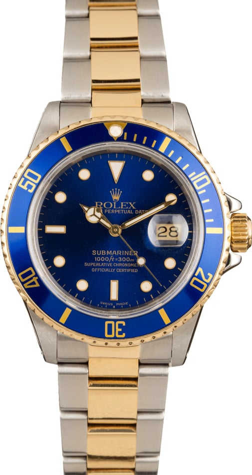 Rolex Submariner 16803 Blue Luminescent Dial