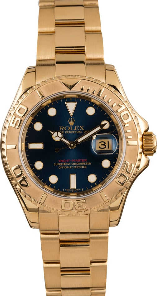 Pre-Owned Rolex Yachtmaster 16628 Blue Dial 40MM