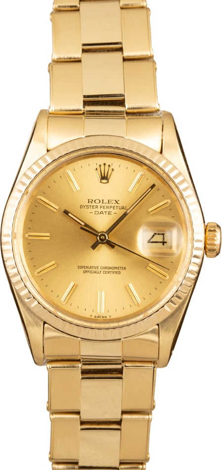 Vintage Yellow Gold Rolex Date 15037