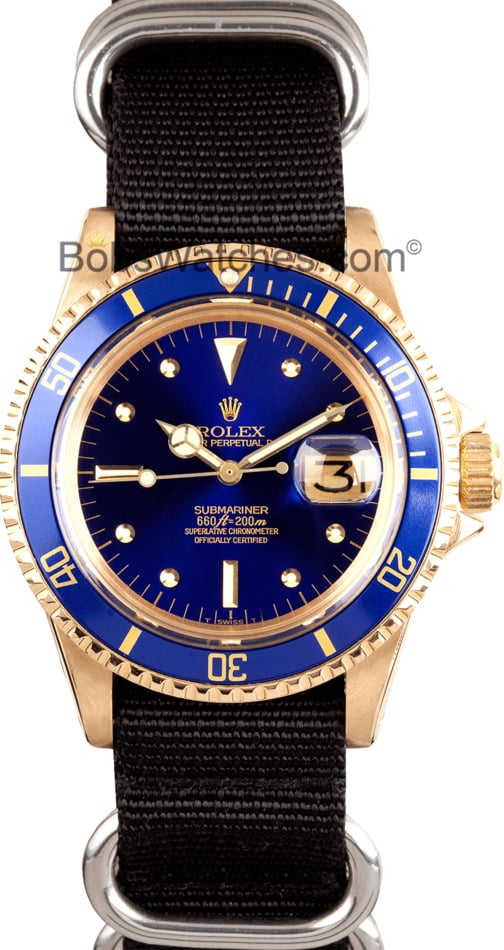 Vintage Rolex Submariner All 18k Gold 1680