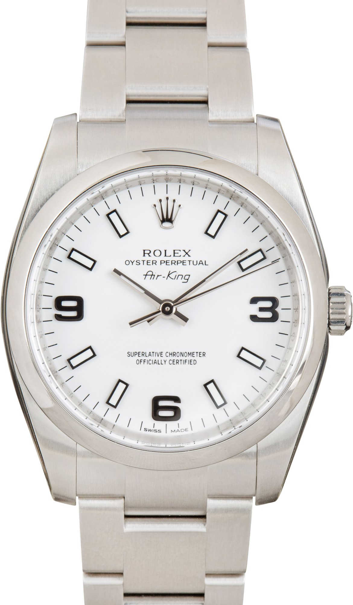 Rolex Air-King Ref 114200 White Dial