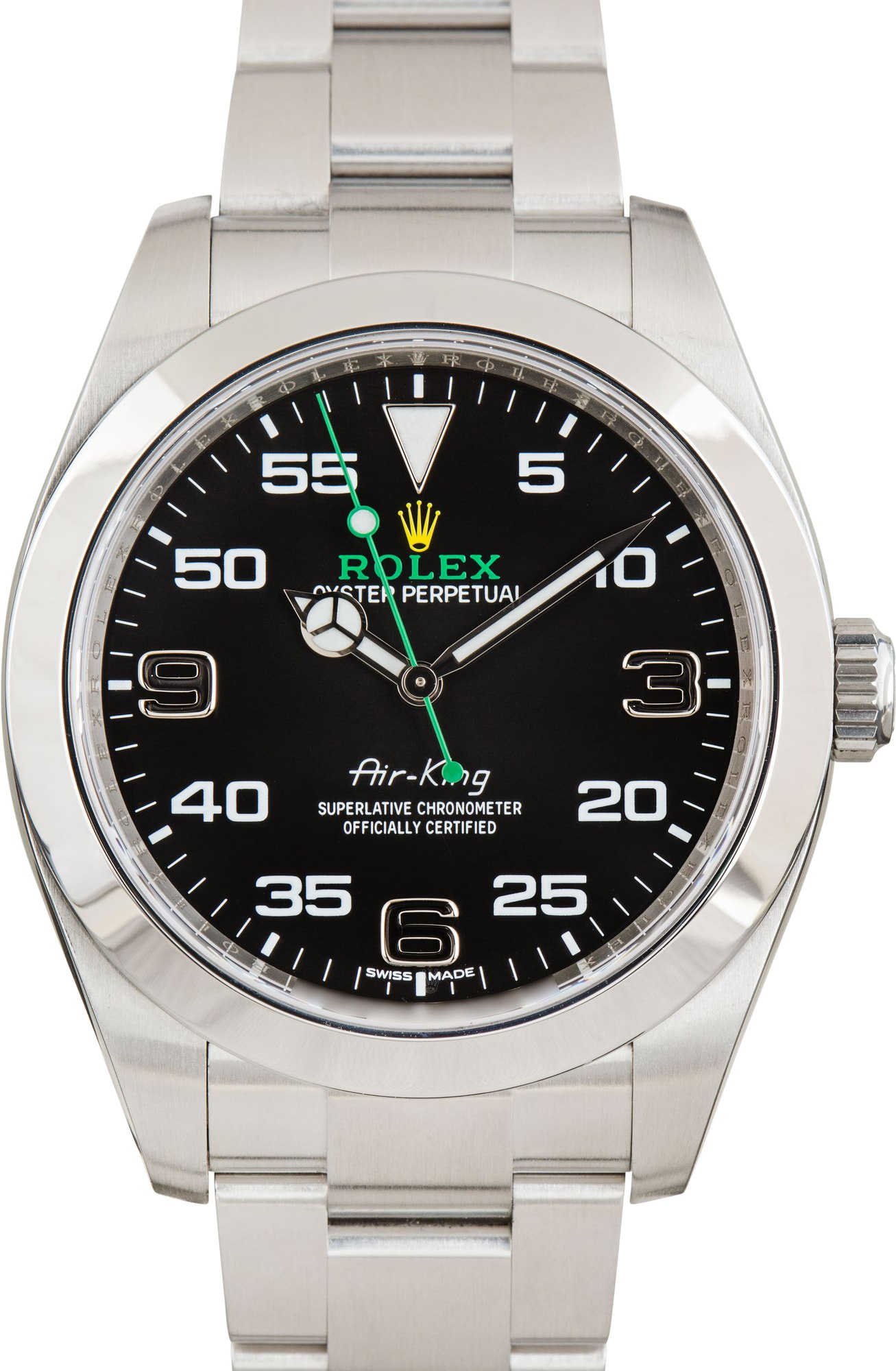 Pre-owned Rolex Air-King 116900 Black Dial