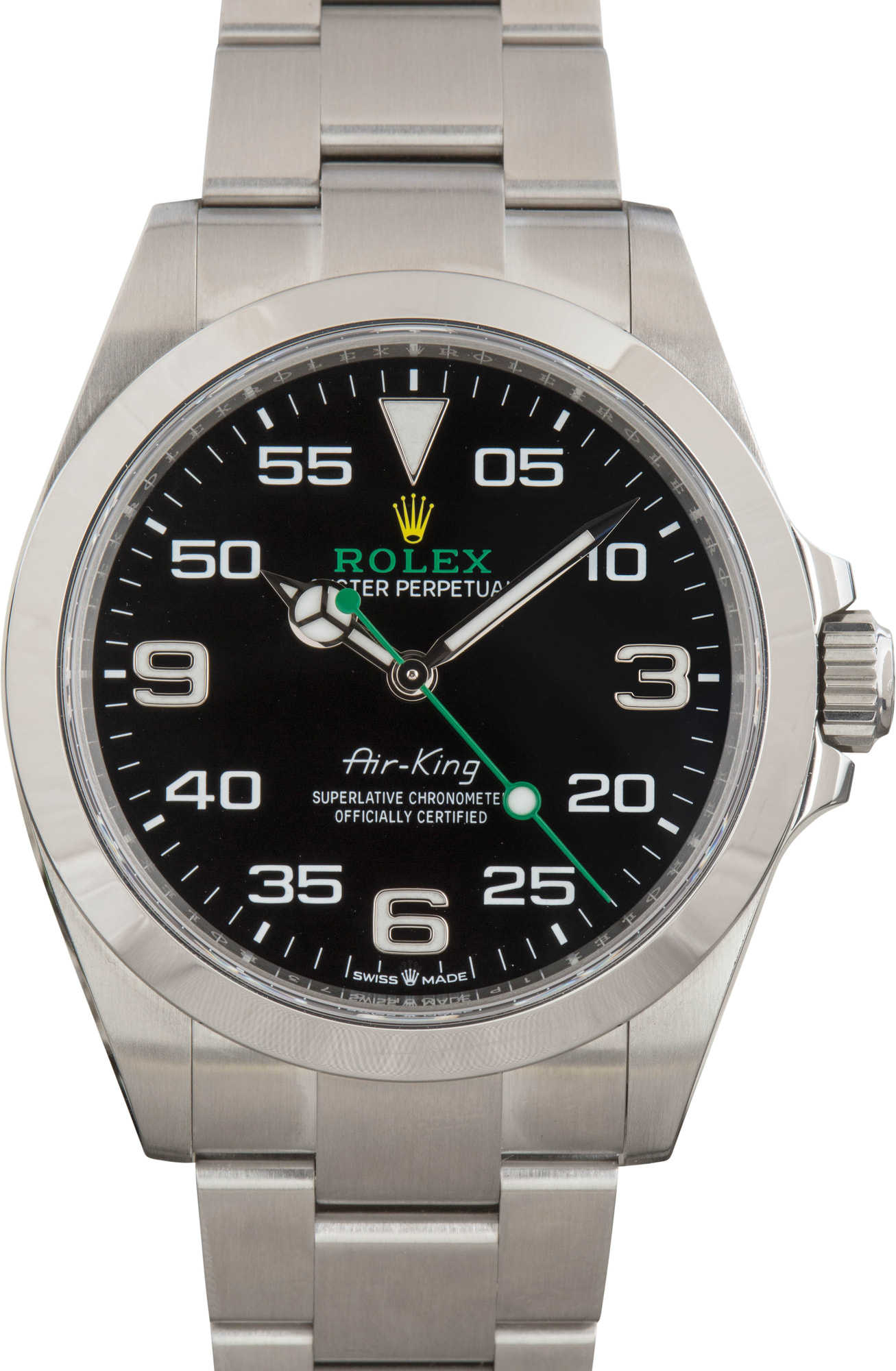 Pre-owned Rolex Air-King Ref 126900 Black Dial
