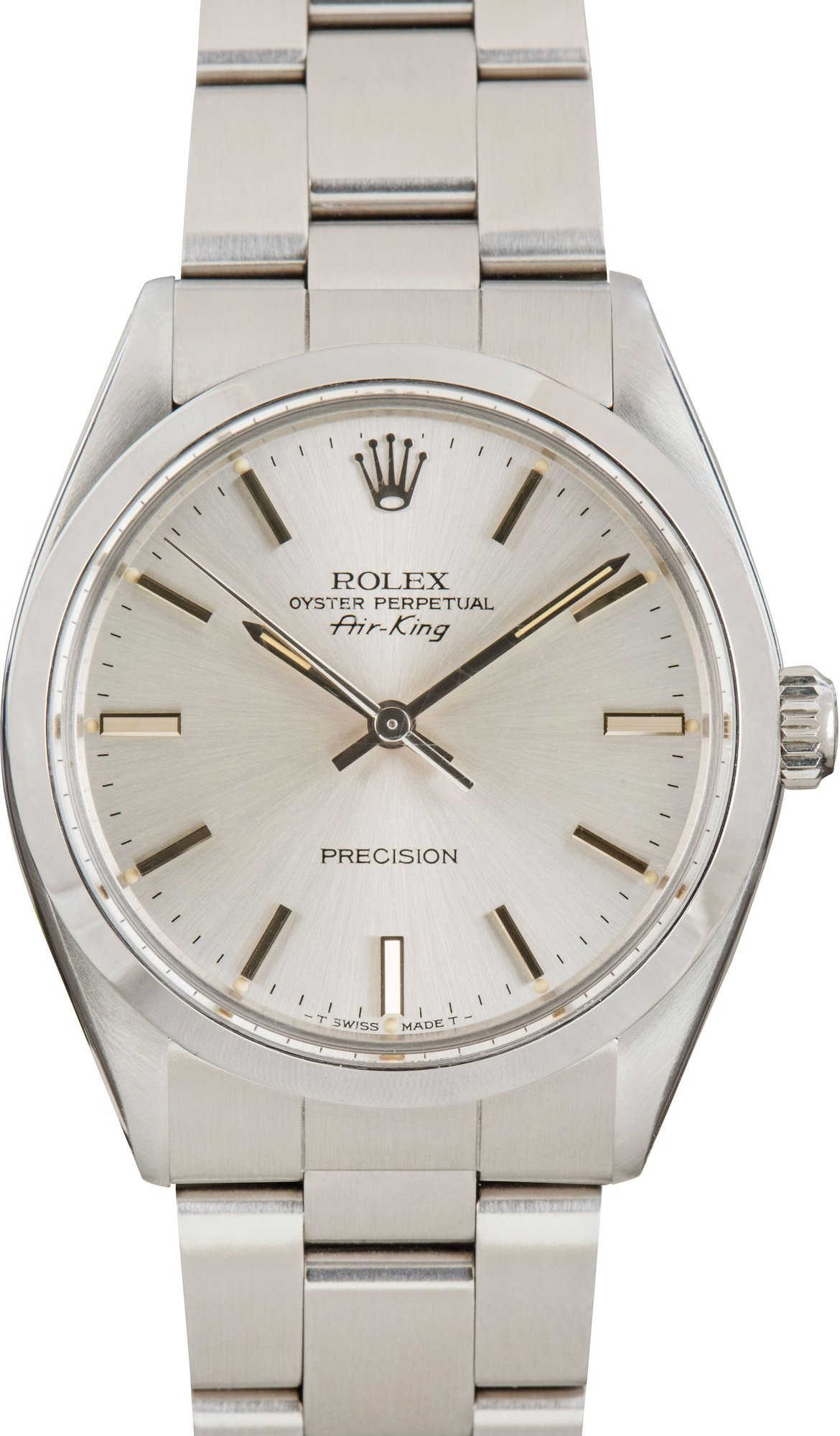 Pre-Owned Rolex Air-King 5500 Silver Dial