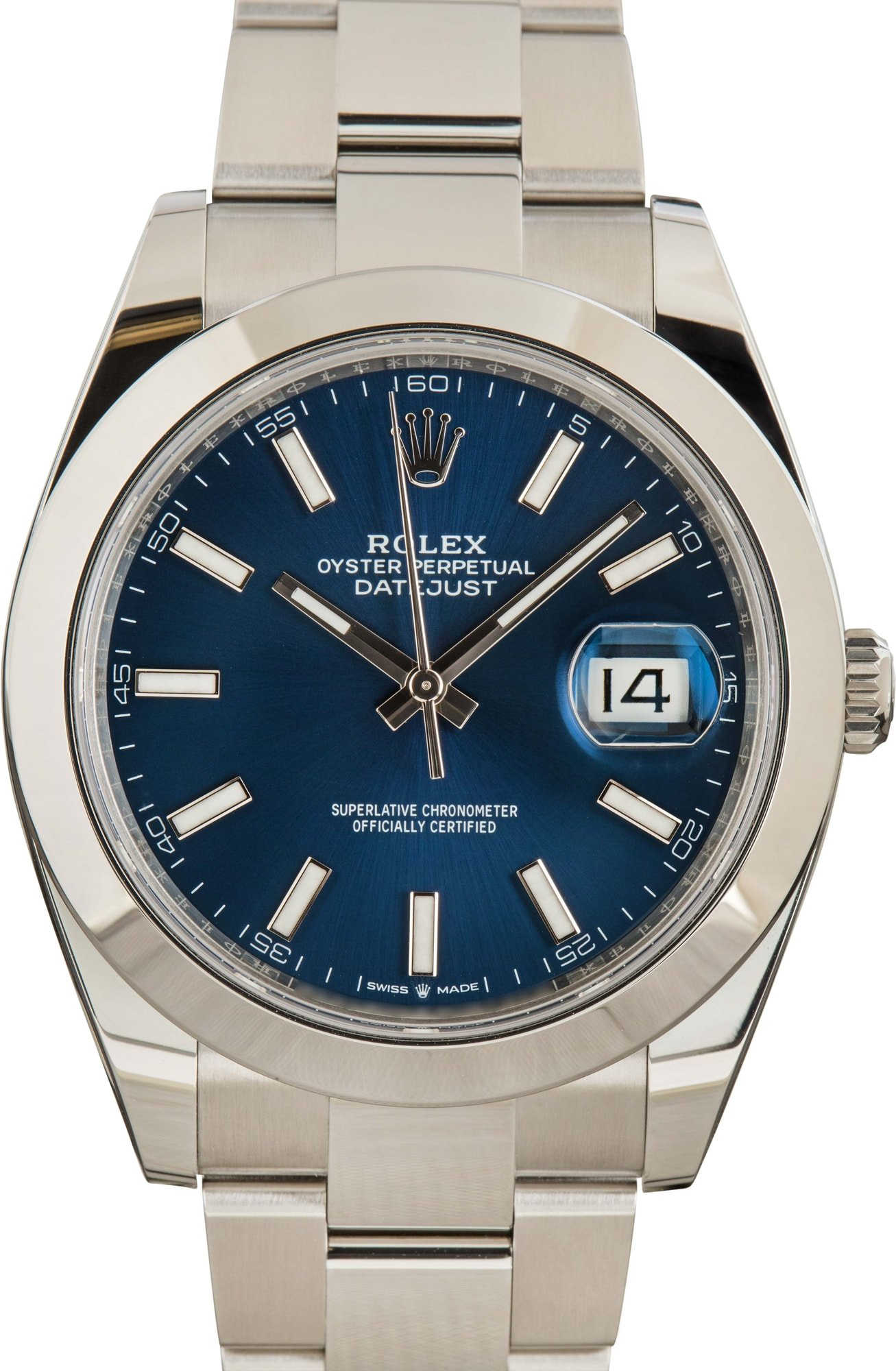 Men's Rolex Datejust 41 Ref 126300 Blue Index Dial