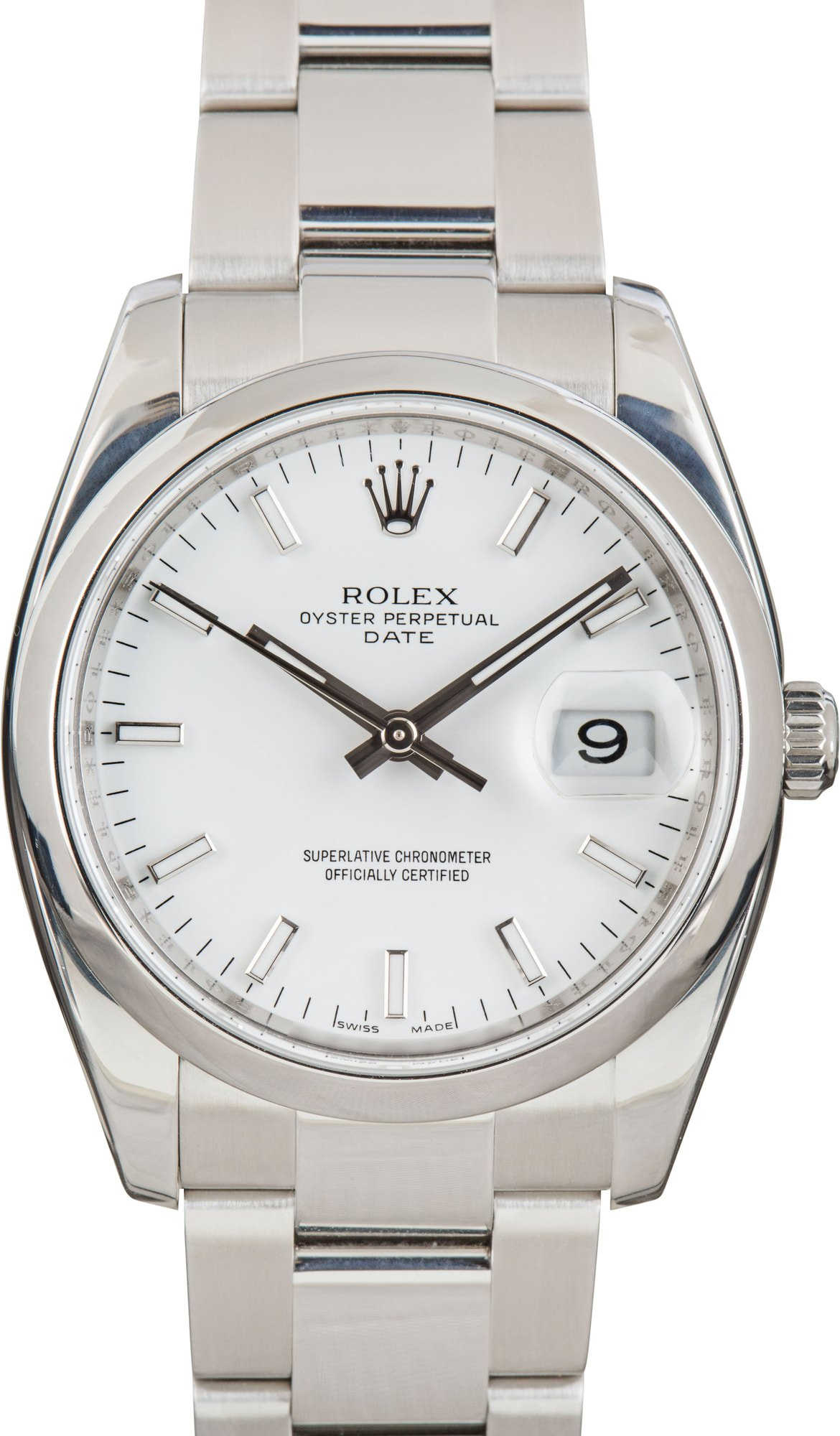 Rolex Date 115200 White Dial