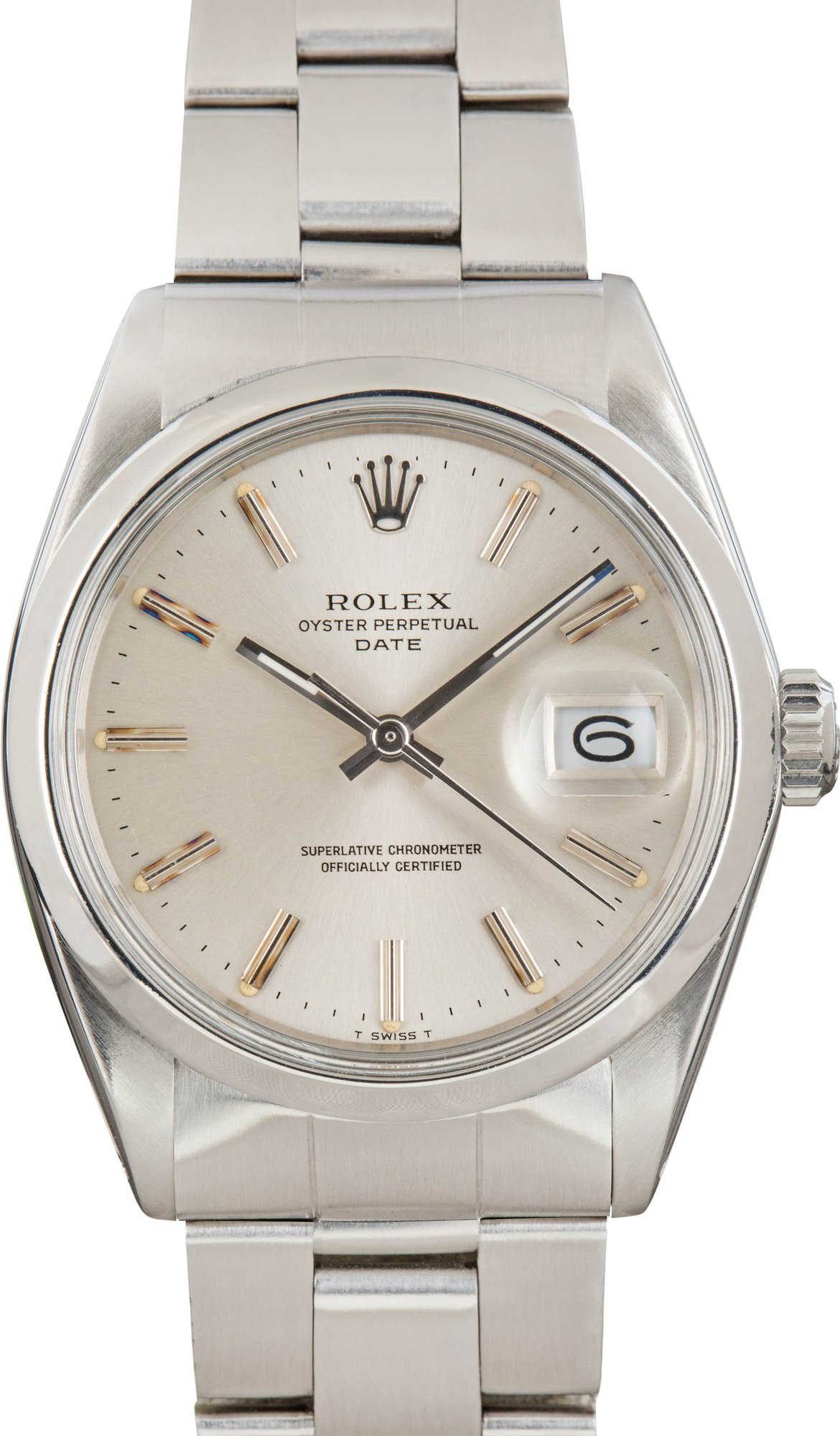 Rolex Date Stainless Steel 1500 Silver Dial