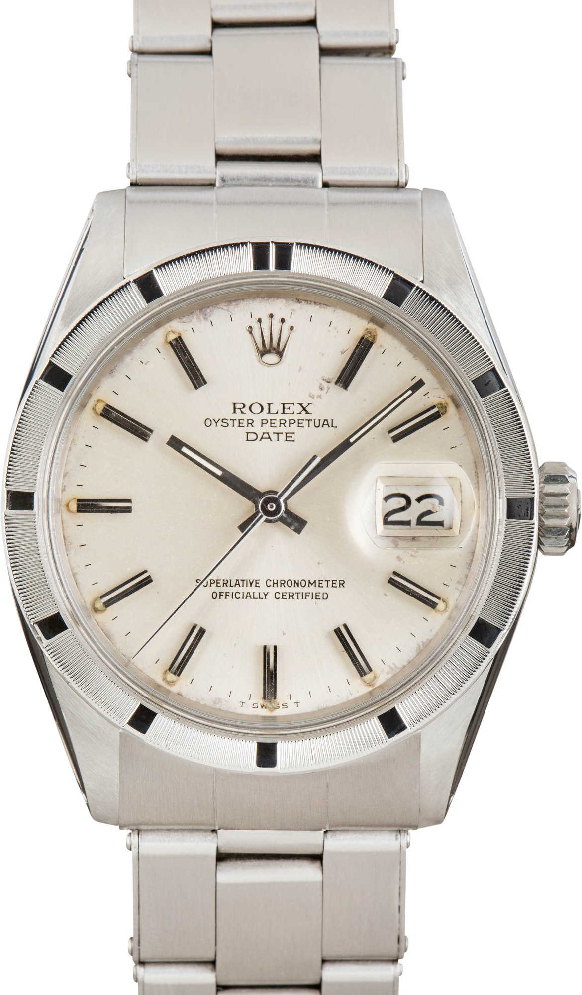 Pre-owned Rolex Date 1500 Silver Dial
