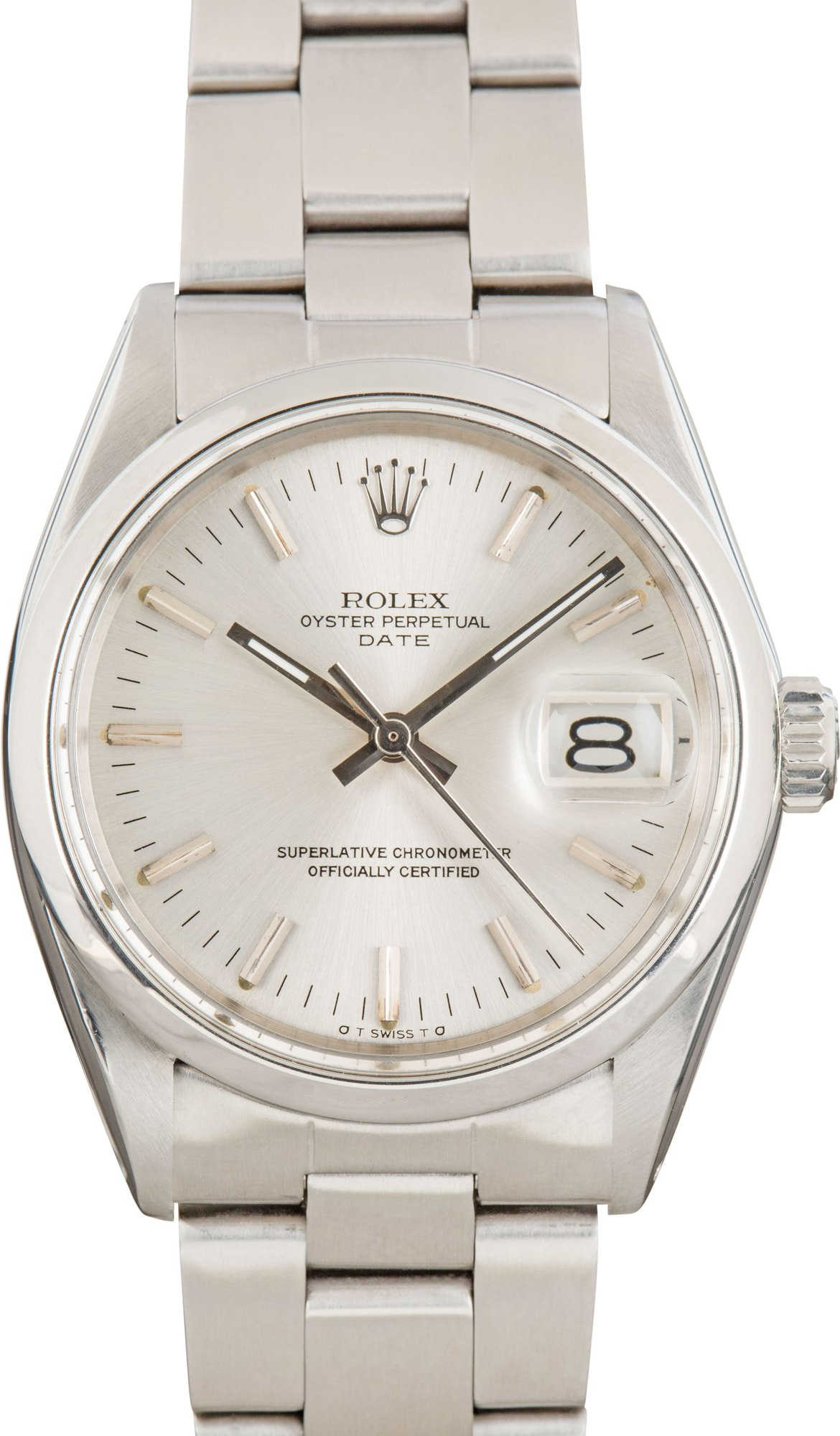 Used Rolex Date Ref 1500 Silver Sigma Dial