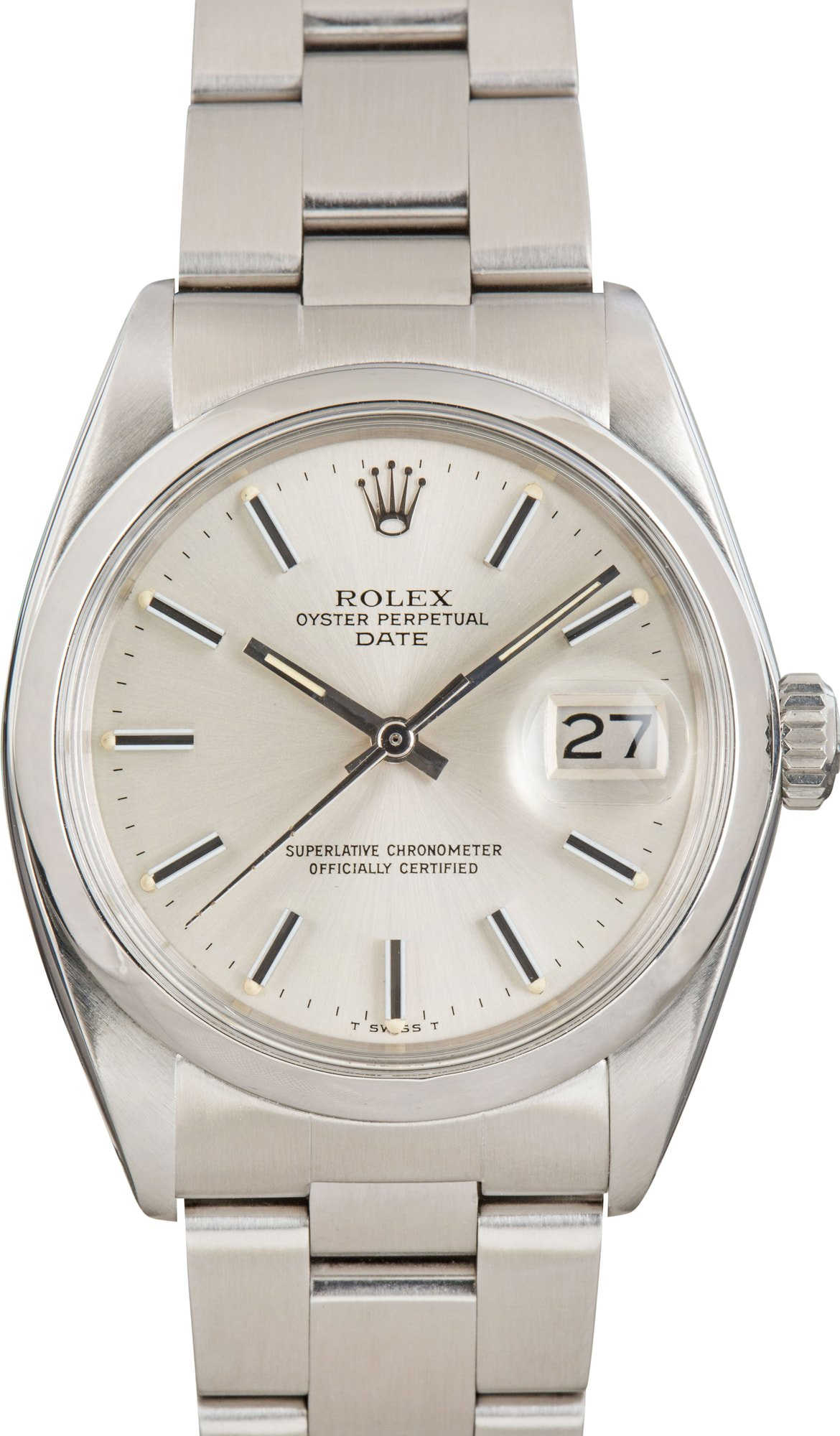 Used Rolex Date Ref 1500 Silver Dial