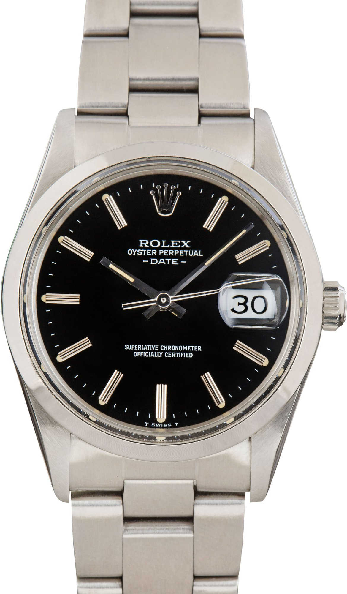 181659 Pre-owned Rolex Date 15000 Black Dial