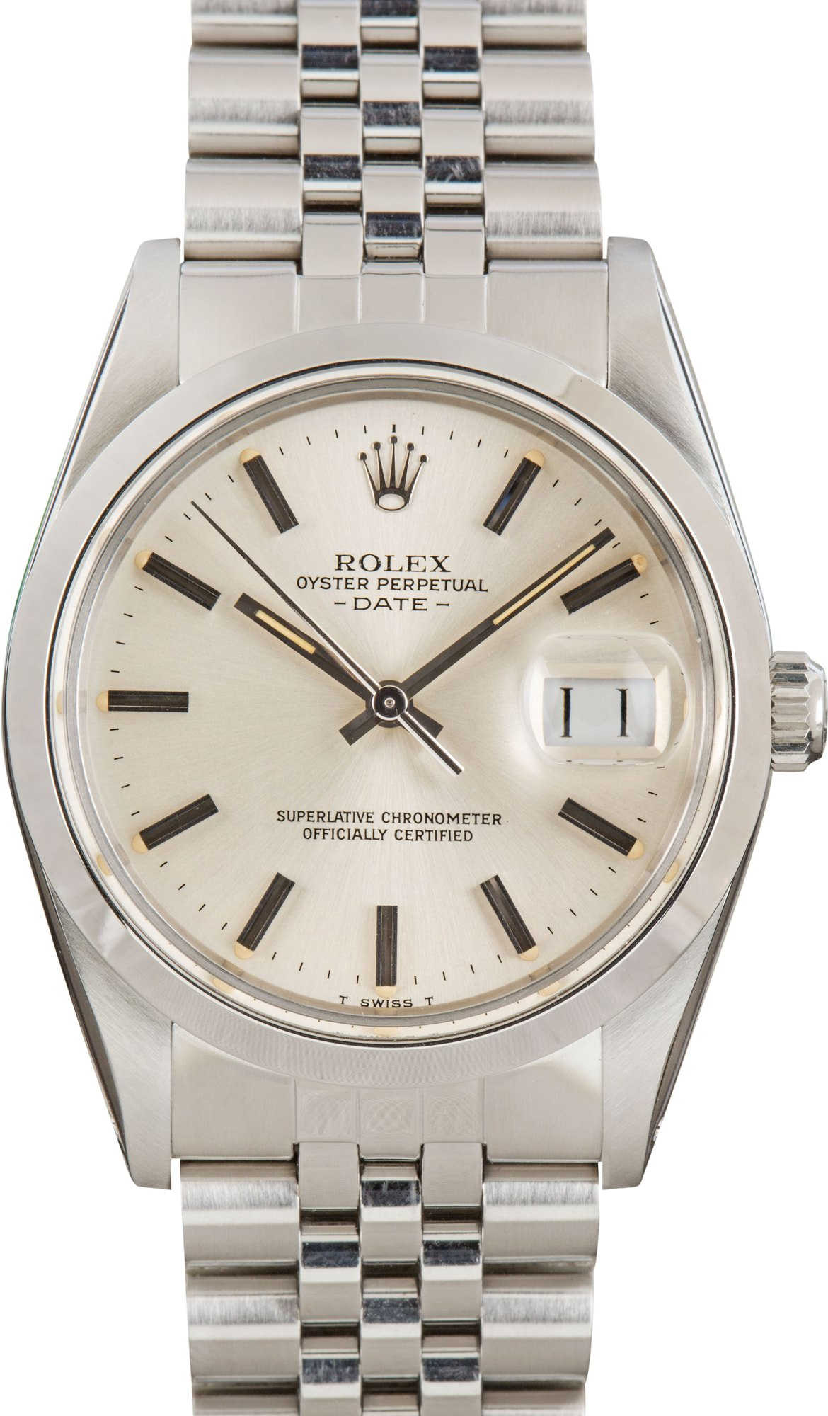 Rolex Date 15000 Silver Index Dial