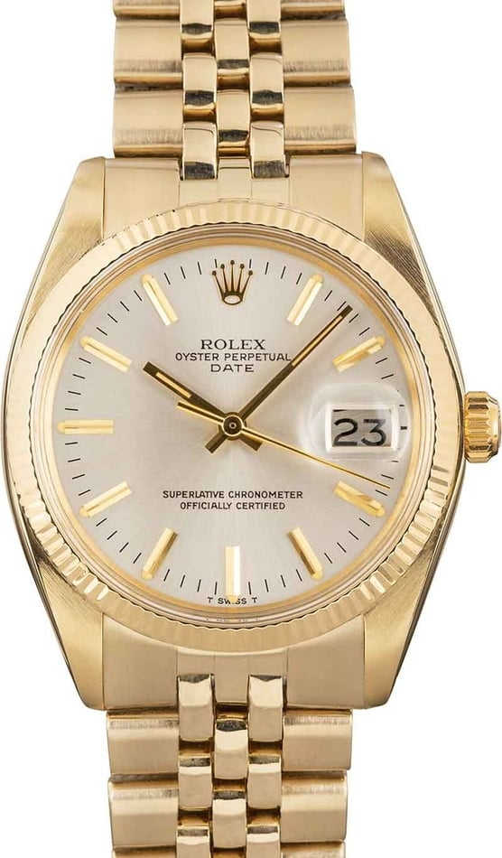 Pre-Owned Rolex Date 1503 Silver Dial