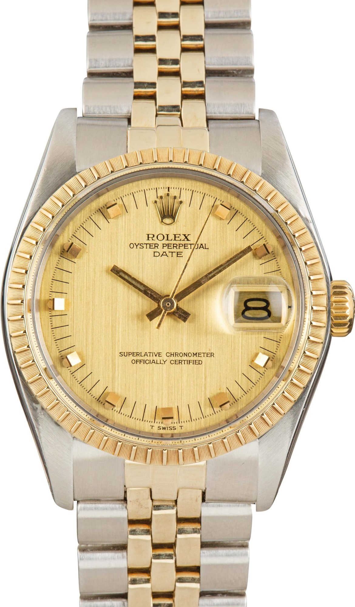 Rolex Date ref 1505 Stainless Steel & Yellow Gold