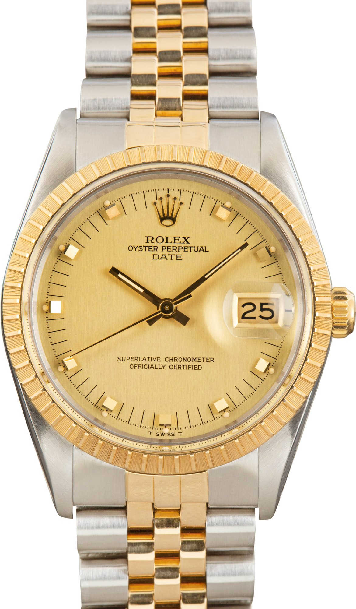 Rolex Date Ref 15053 Champagne Doorstop Dial