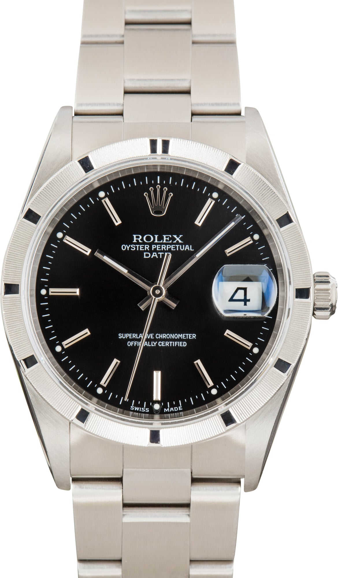 Pre-owned Rolex Date Steel 15210 Black Dial