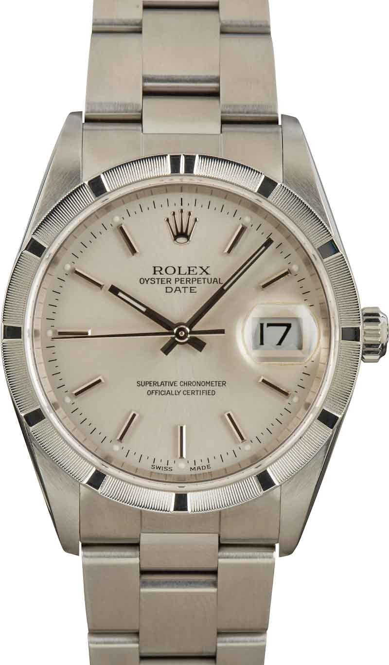 Used Rolex Date 15210 Silver Dial