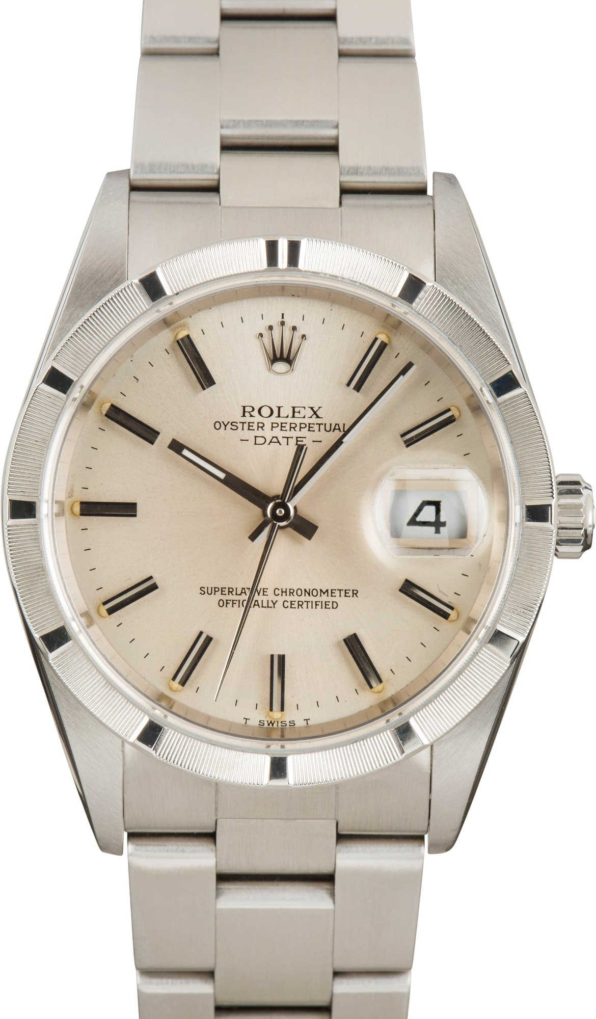 Used Rolex Date 15210 Engine Turned Bezel