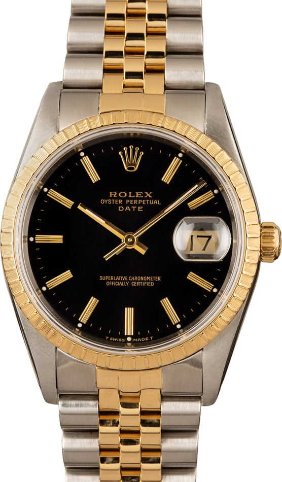 Rolex Date Steel and 18K 15223