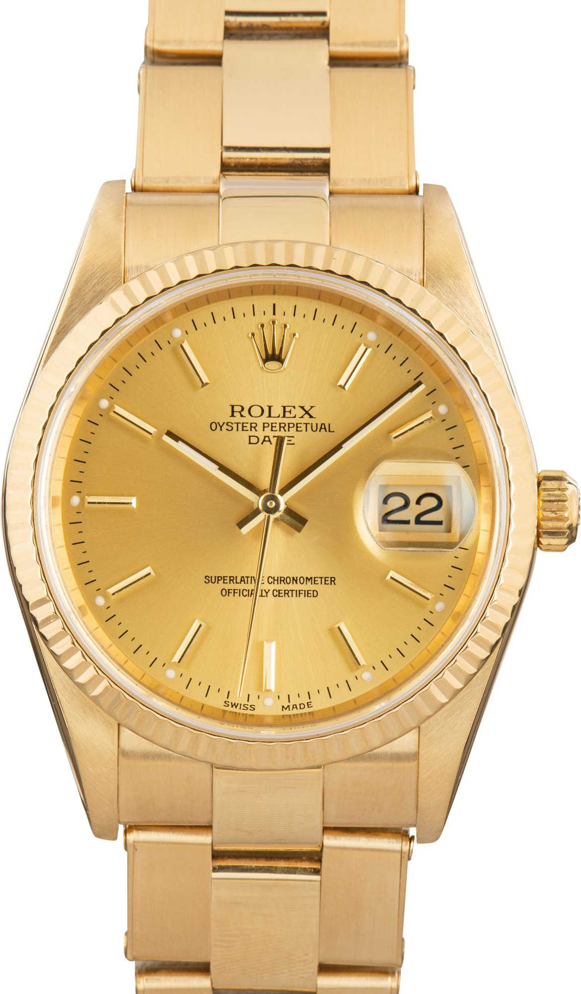 Rolex Date Ref 15238 Champagne Dial