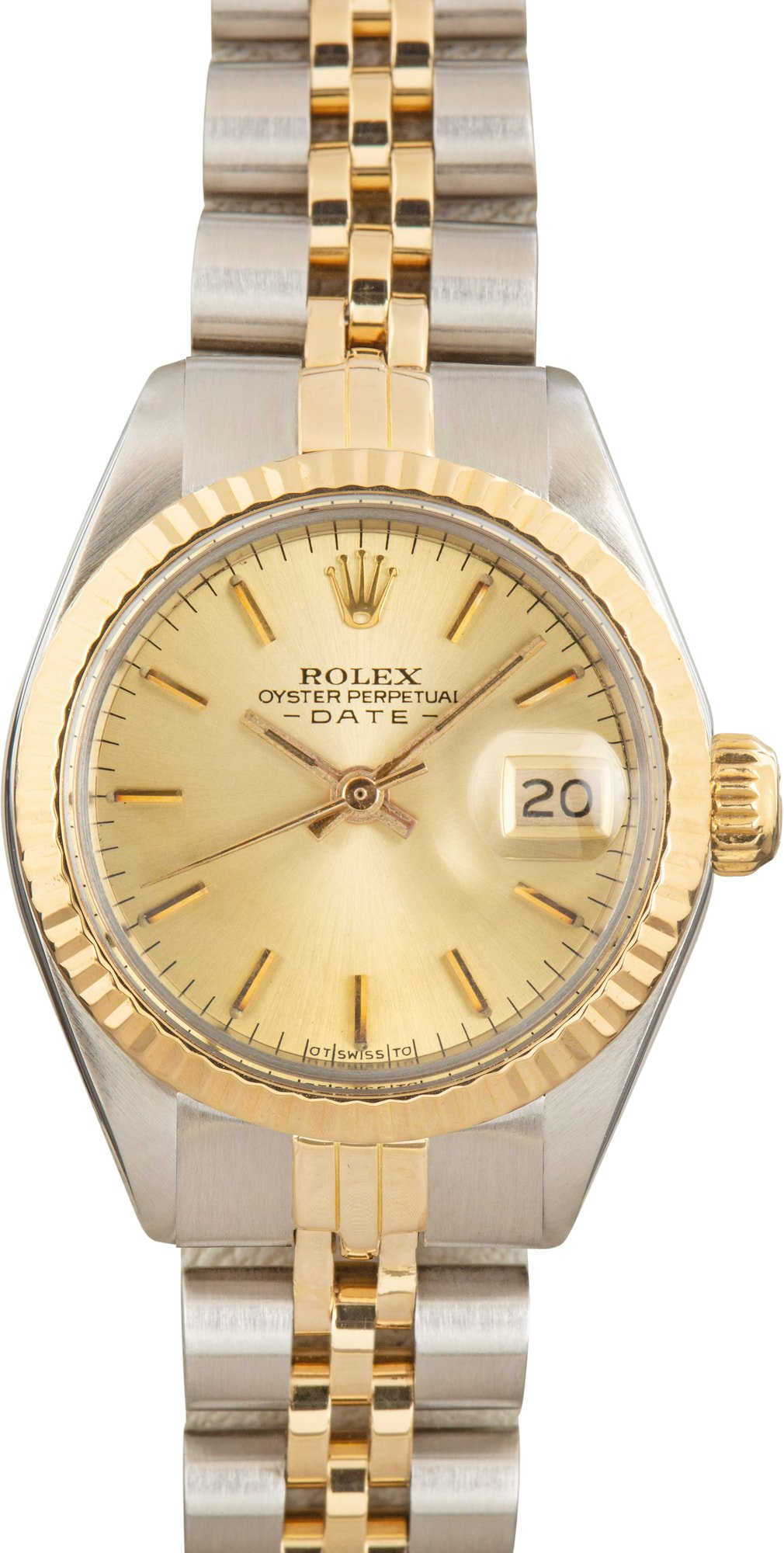 Ladies Rolex Date 6916 Champagne Sigma Dial