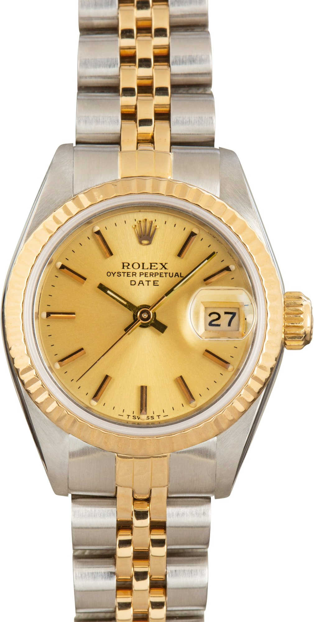 Ladies Rolex Date 69173 Champagne Dial