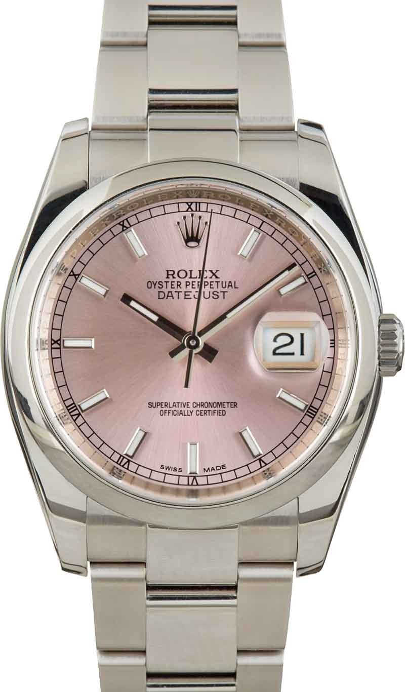 Rolex Datejust 116200 Stainless Steel Pink Dial