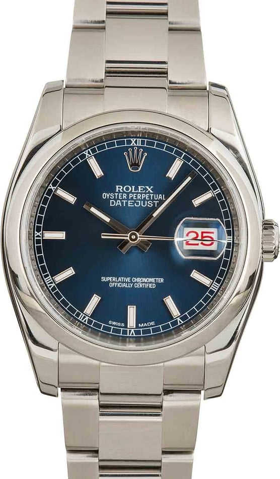 Buy Used Rolex Datejust 116200 | Bob's Watches - Sku: 162929