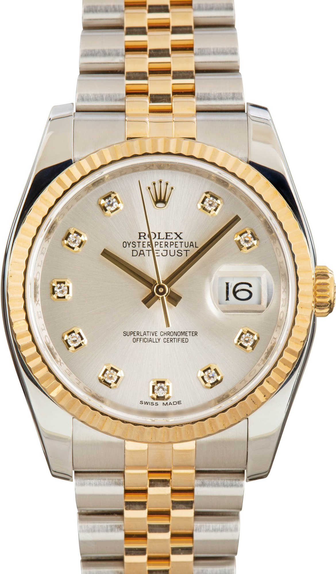 Rolex Datejust 116233 Silver Diamond Dial