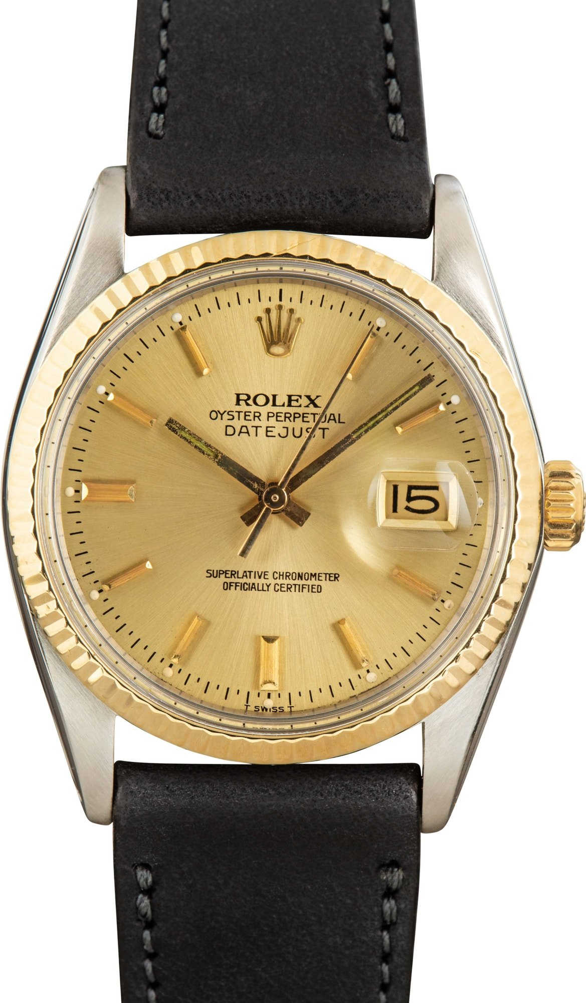 Used Rolex Datejust 16013 Champagne Index