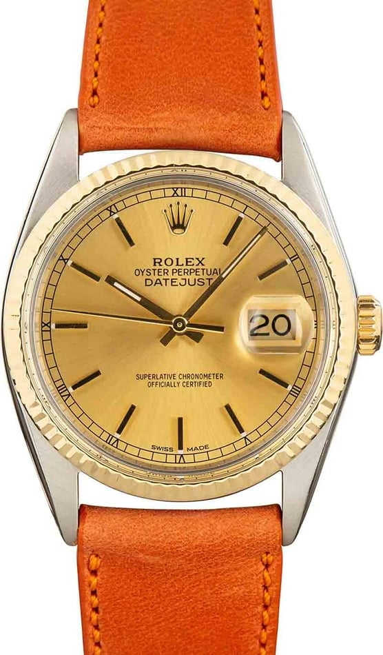 Men's Rolex Datejust 16013 Champagne Dial