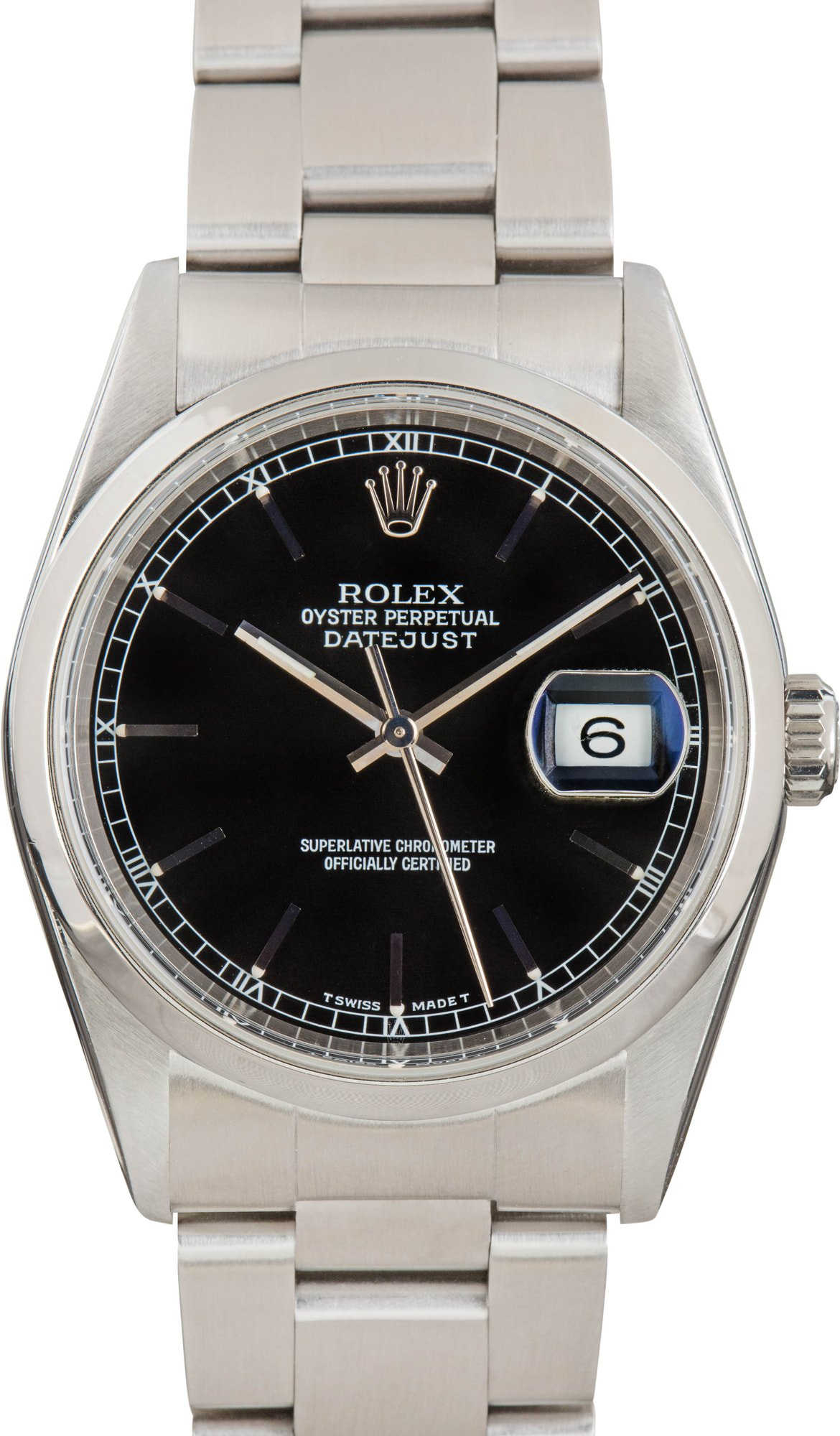 Pre-Owned Rolex Datejust 16200 Black Dial