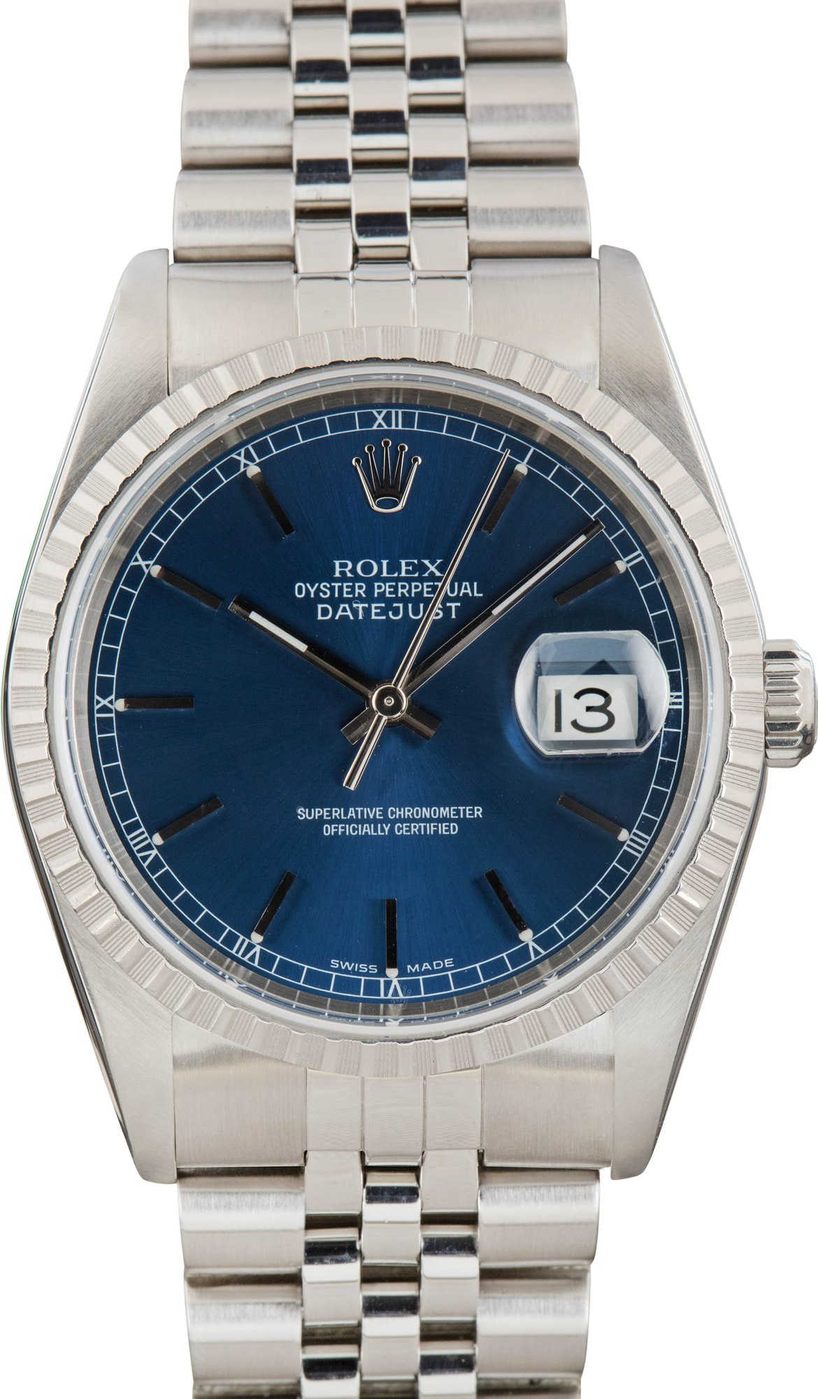 Rolex Datejust Ref 16220 Blue Dial