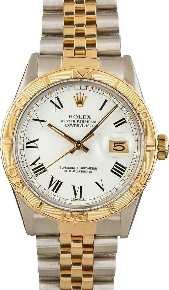 オヒ Rolex Datejust Turn-O-Graph 'Thunderbird' : 16253 silver