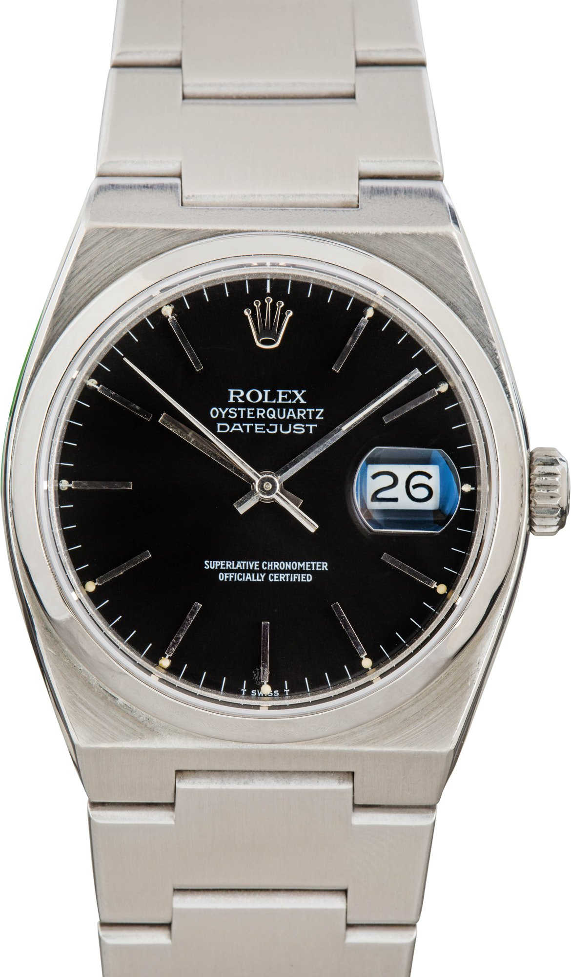 Rolex Oysterquartz 17000 Stainless Steel Black Dial