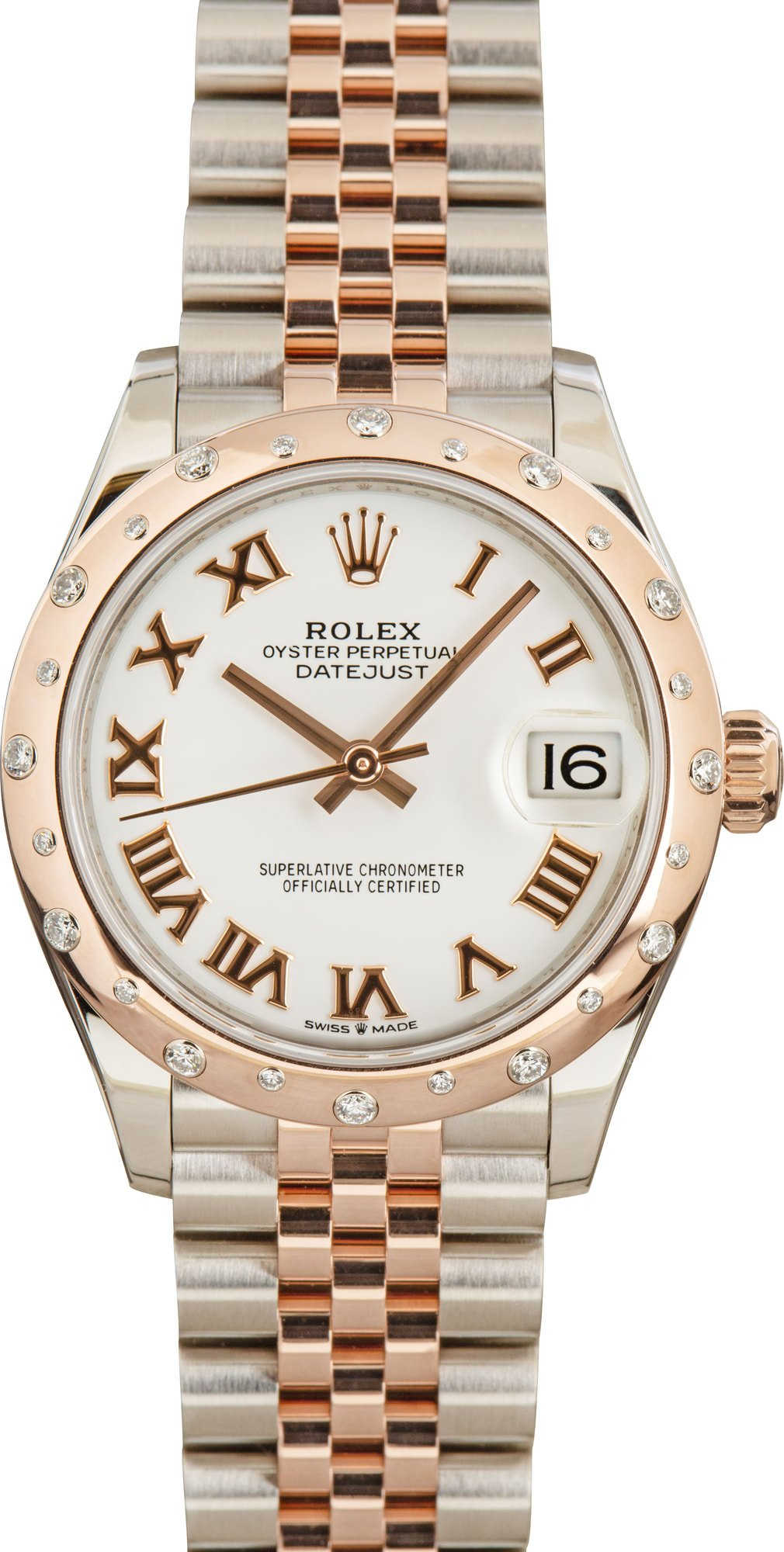 Ladies Rolex Datejust 278341 Steel & 18k Everose Gold
