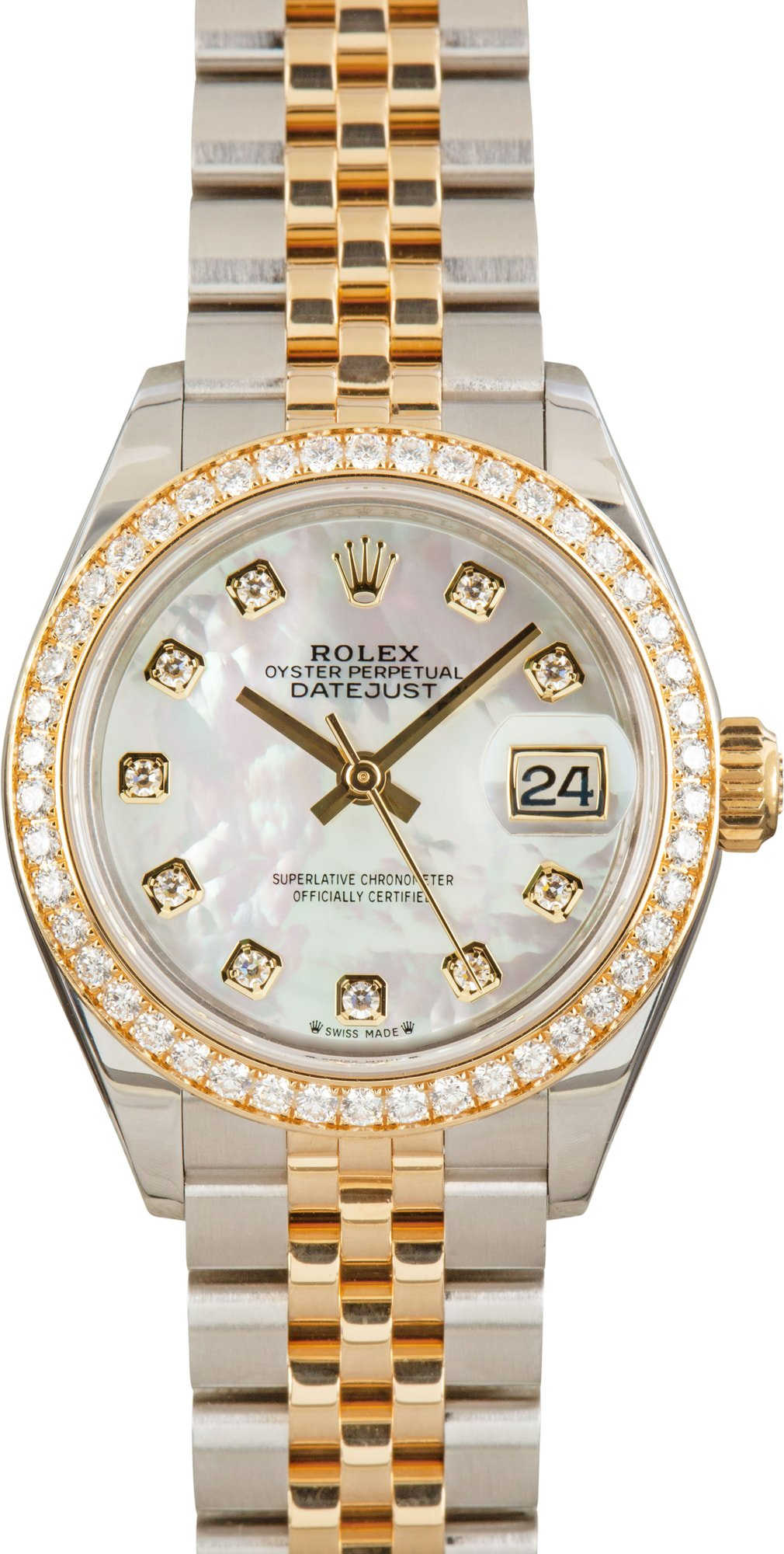 Ladies Rolex Datejust 279383 Mother of Pearl Diamond Dial