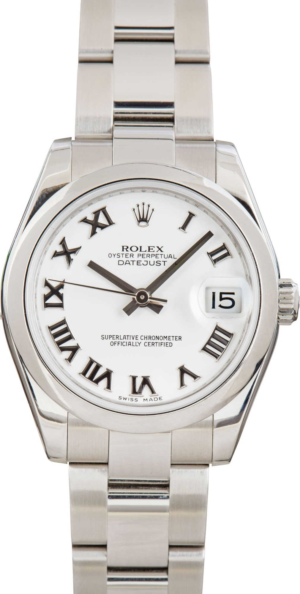 Lady Rolex Datejust 31 Ref 178240 White Roman Dial
