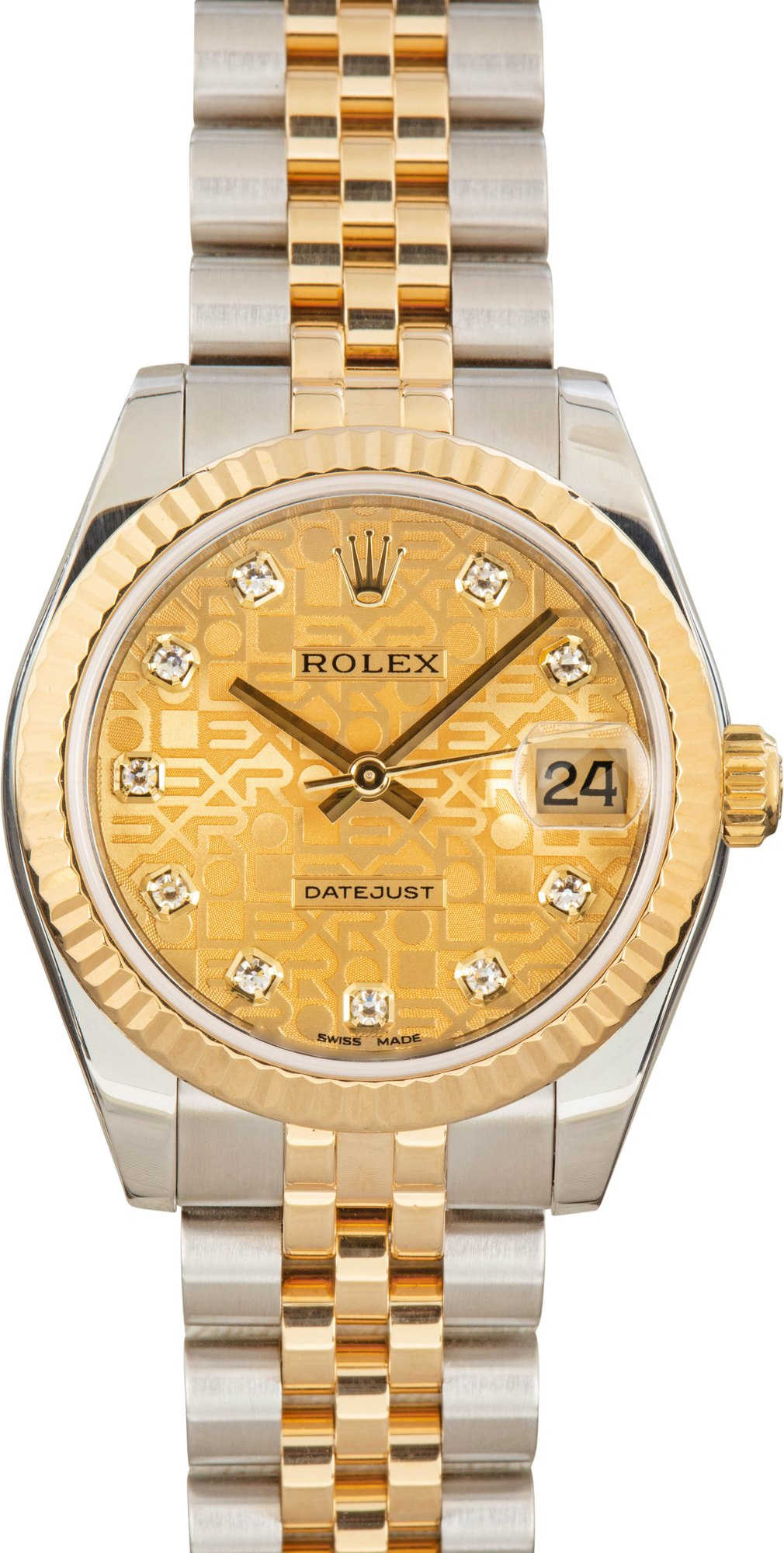 Rolex Mid-Size Datejust 178273 Jubilee Diamond Dial