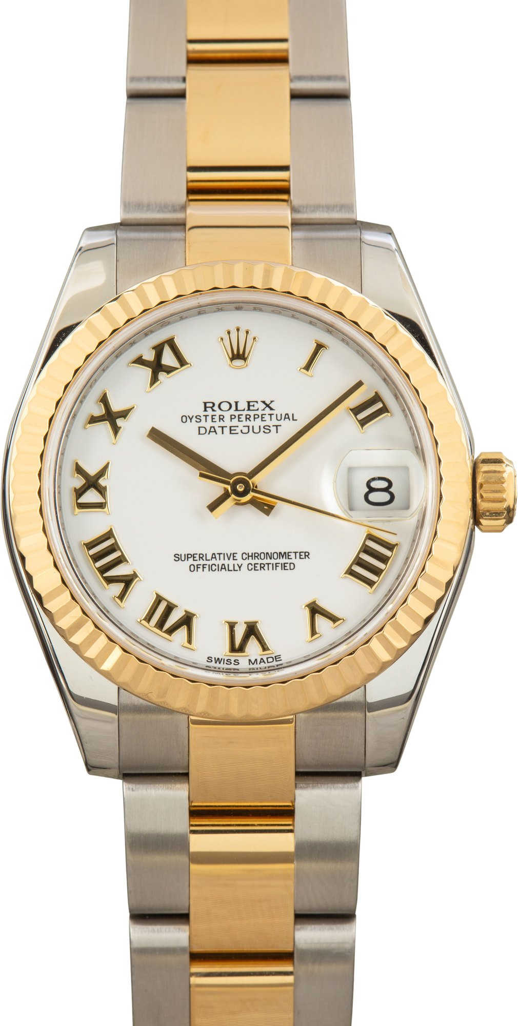 Used Rolex Datejust 31 Steel & Gold 178273 White Roman Dial